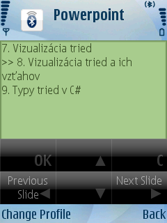Bluetooth Remote Control - J2ME app - Powerpoint